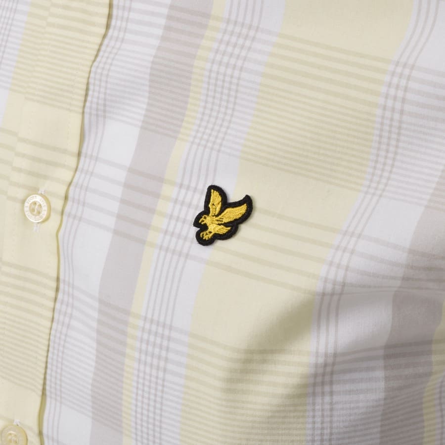 Alternative Image for ProductLyle And Scott Short Sleeved Checked Shirt Yellow3